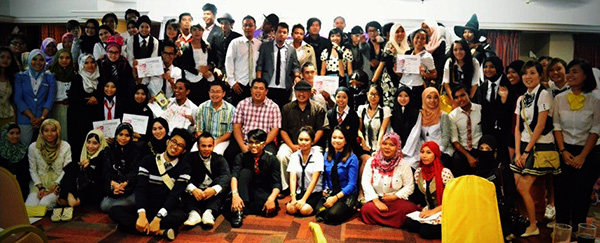 Terry Lucas and Design Technology Lecturers and Students